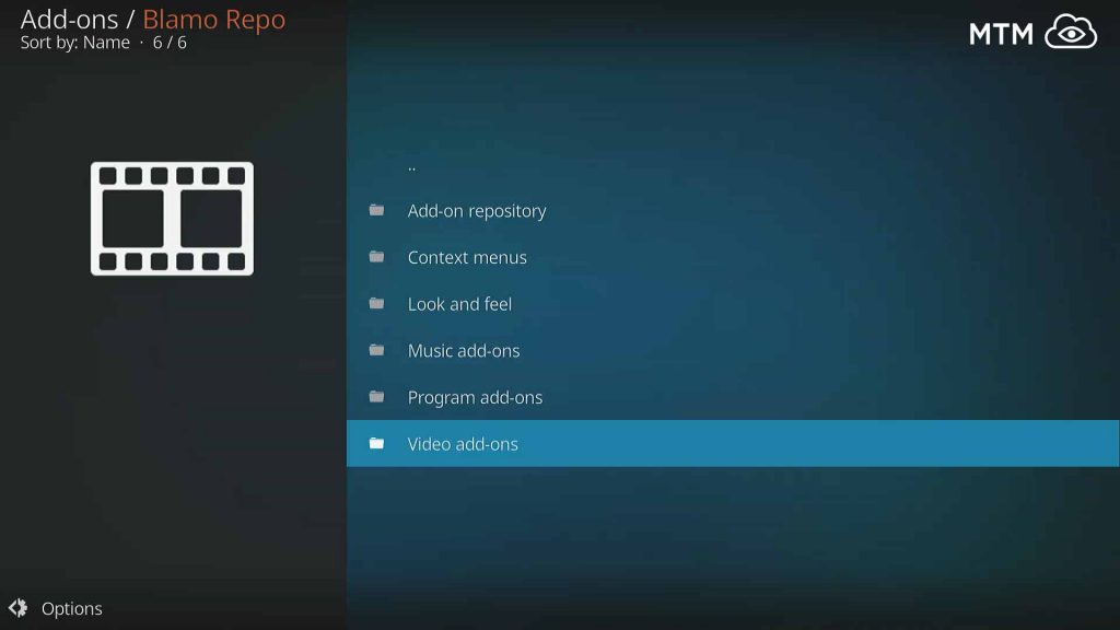 Scroll Down to Video Add-ons in Blamo Repo and Click It