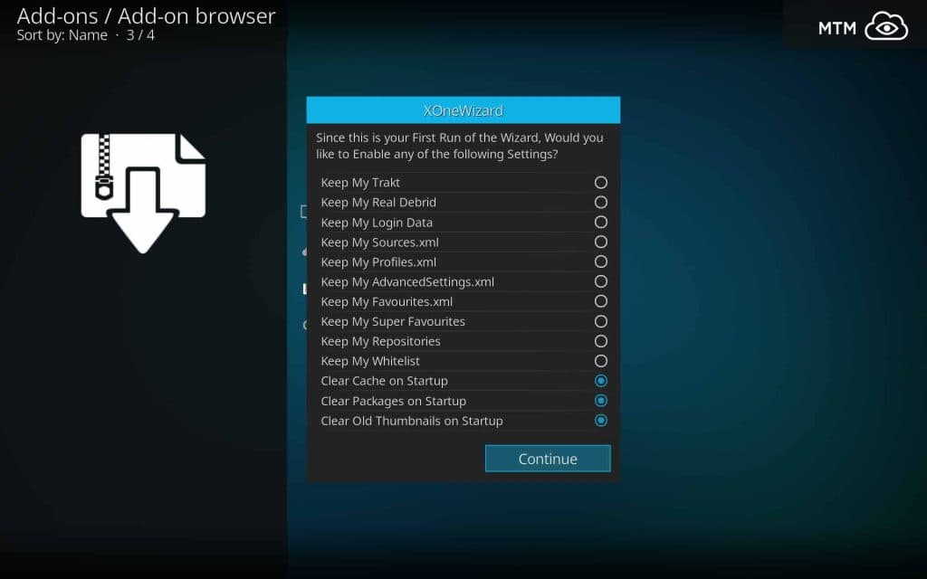 XOne Wizard Starts Automatically - Decide Settings
