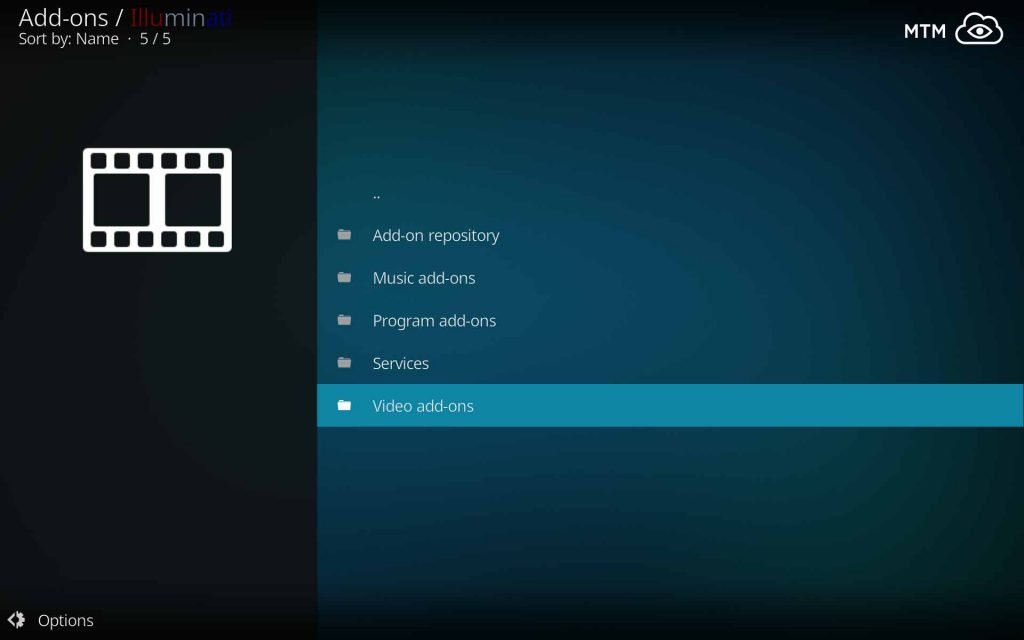Enter Video add-ons Directory in Team Illuminati Repo