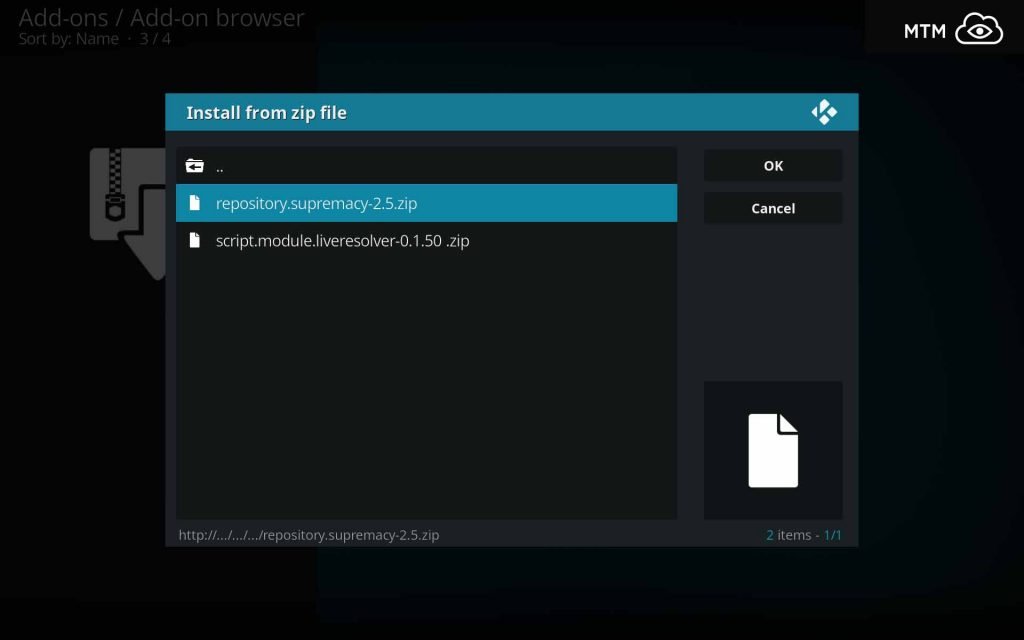 Click repository.supremacy.X.X.zip to Install Supremacy Repo