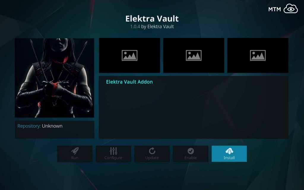 To Install Elektra Vault on Kodi, Punch that Install Button!