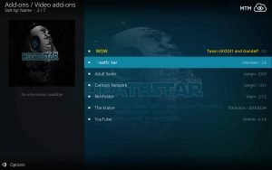 Choose Death Star to Install on Kodi from EzzerMacs Repo