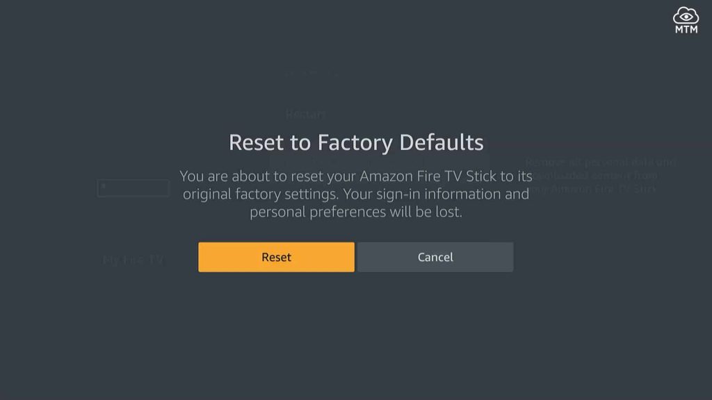 firestick default settings factory reset button