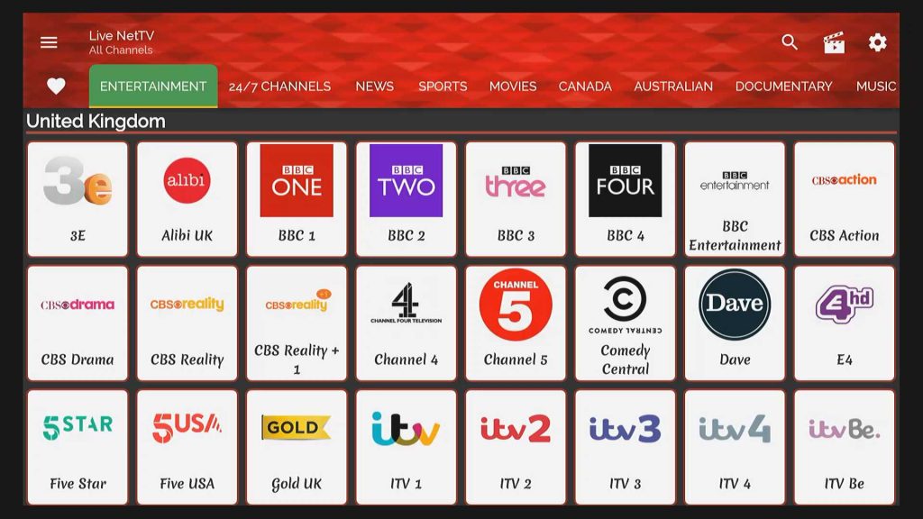 uk cable tv livenettv channel listing