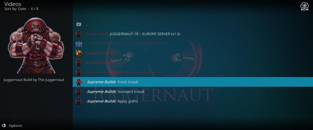 fresh install setup of supreme wizard builds juggernaut