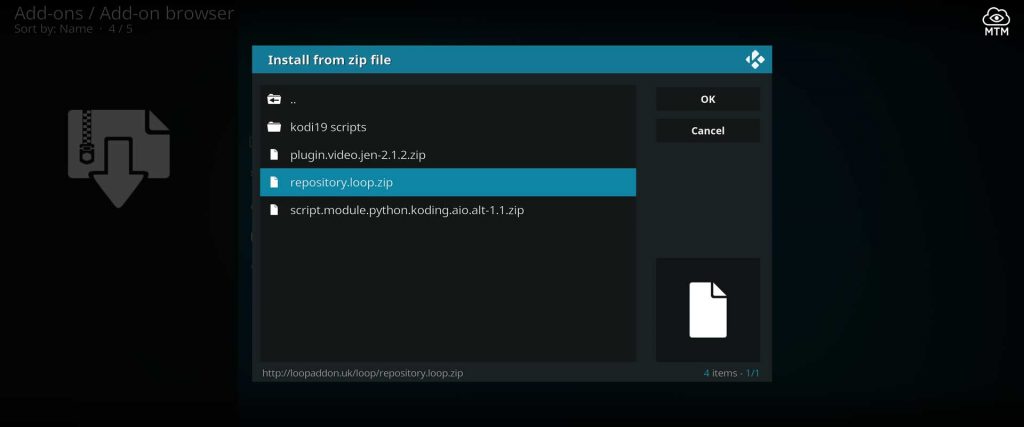 the loop kodi addon down or not working
