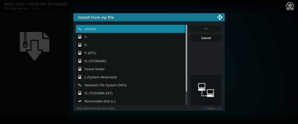 Choose absolut Repo Source for Kodi Netflix