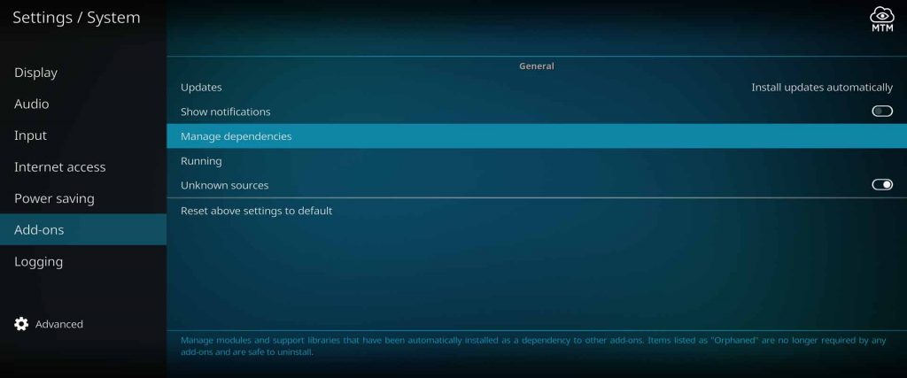 manage kodi addon dependencies for real debrid setup