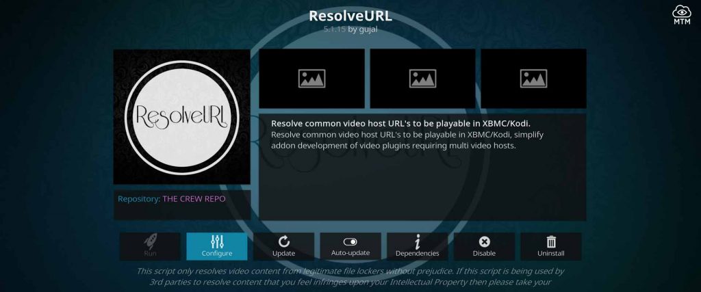 kodi resolveurl configuration
