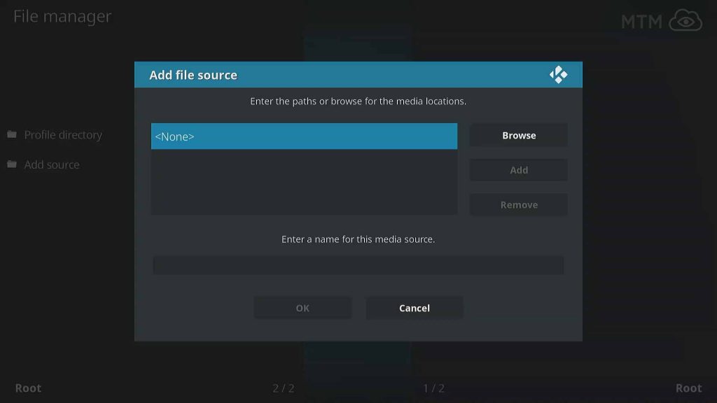 input custom url for 7of9 free streaming addon from diamond wizard repository