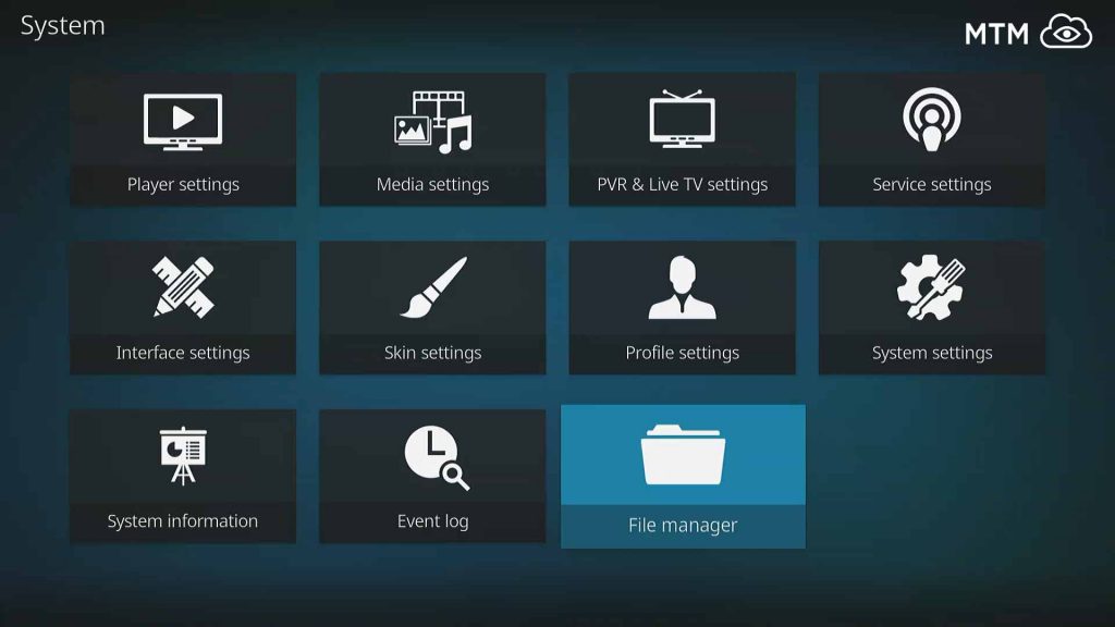 the file manager is for kodi system and addon files, not media files
