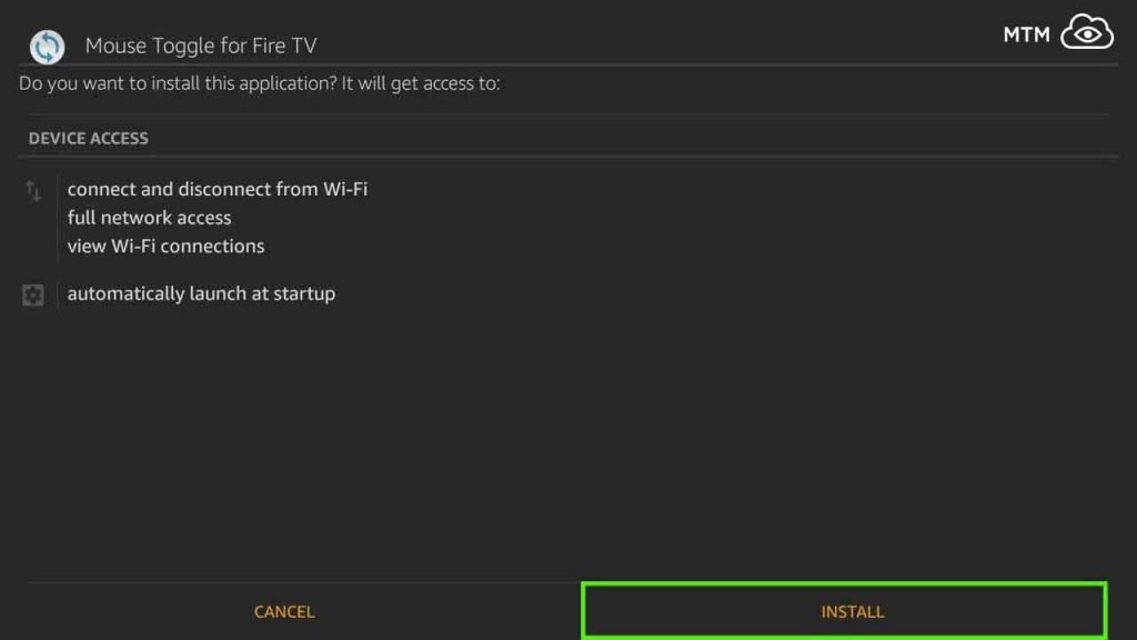 click to download apk and install Mouse Toggle for Fire TV and Fire Stick