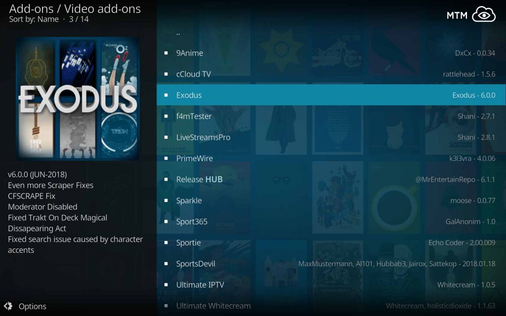 install exodus on kodi 18 for free movies and tv shows