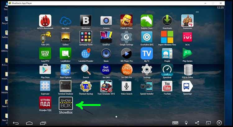 showbox on windows pc with bluestacks