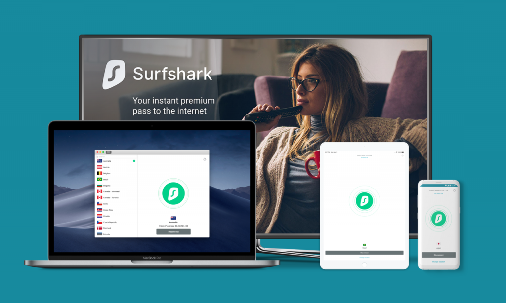stream livenettv privately with Surfshark VPN
