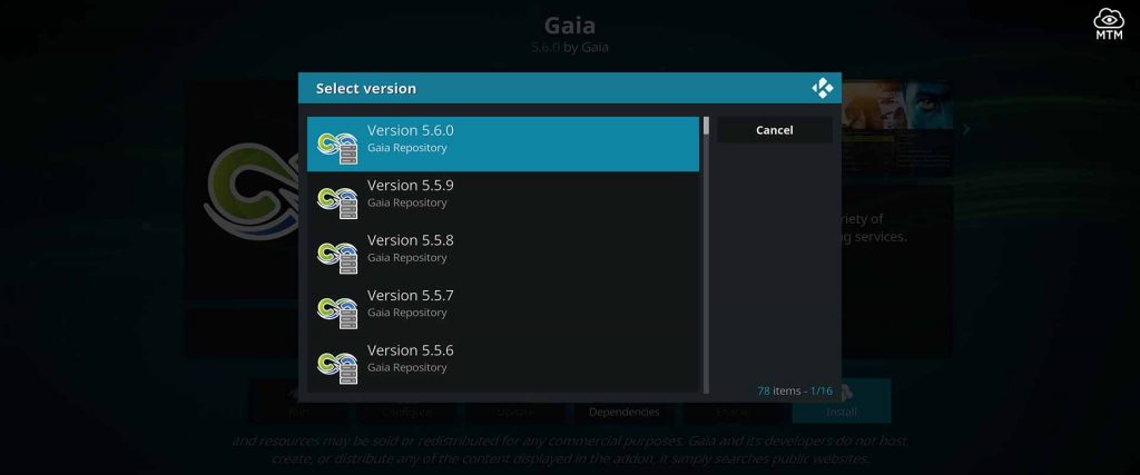 Choose Kodi Gaia Add-on Version to Install on Firestick, Windows, Android, iOS, Mac OS X
