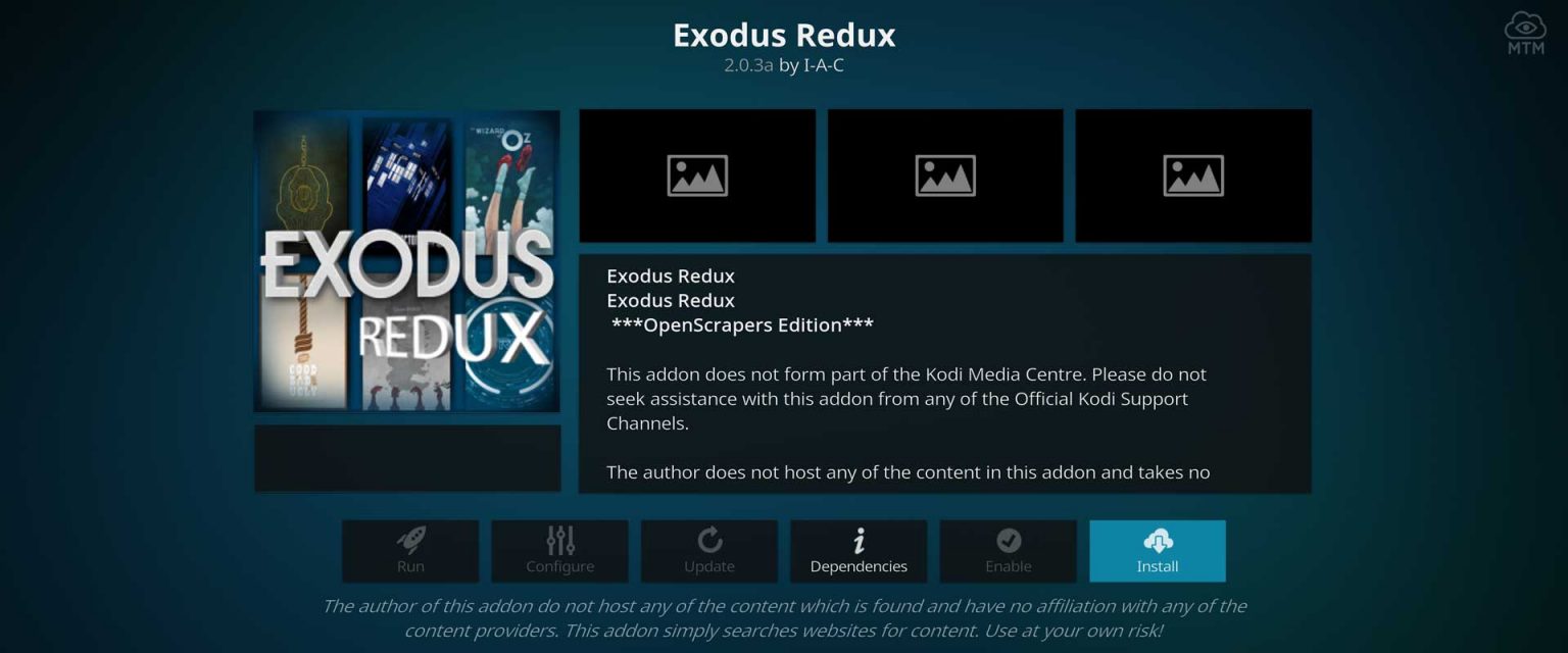 exodus redux provider scrapers