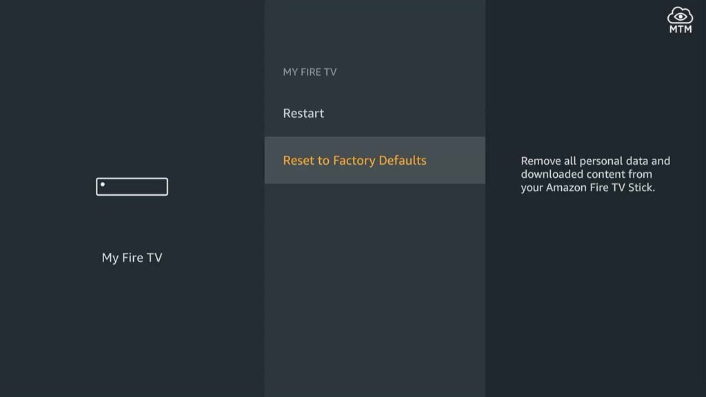 reset firestick to factory default settings
