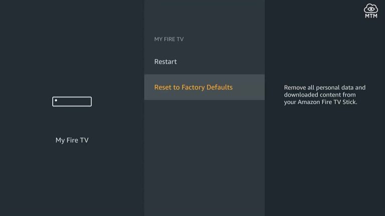 Factory Reset Firestick Not Working Fire TV Remote Settings