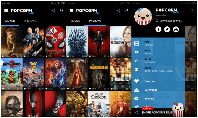 latest version of popcorn time for windows 10