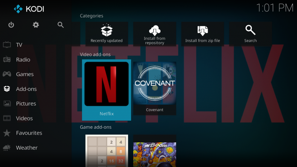 how to install netflix on kodi